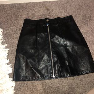 Black Leather Skirt